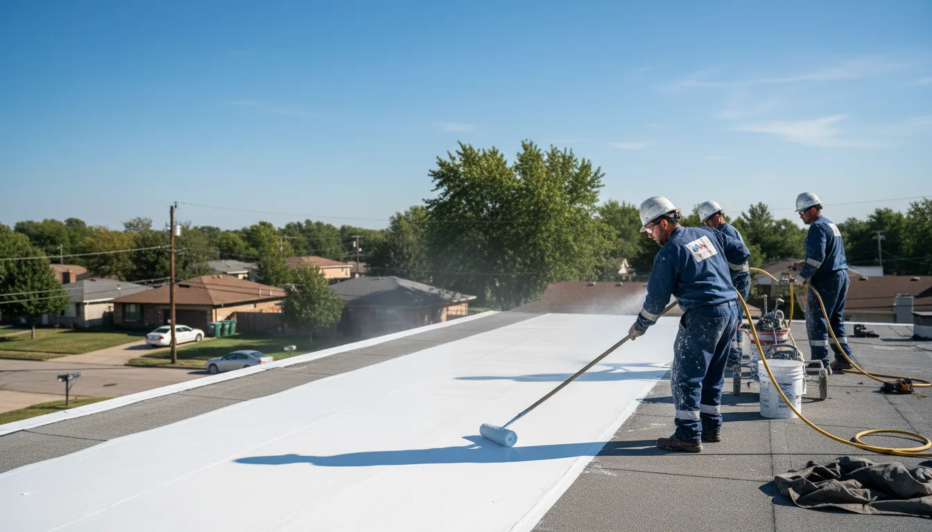 Commercial roof coating in Terrell, TX near me
